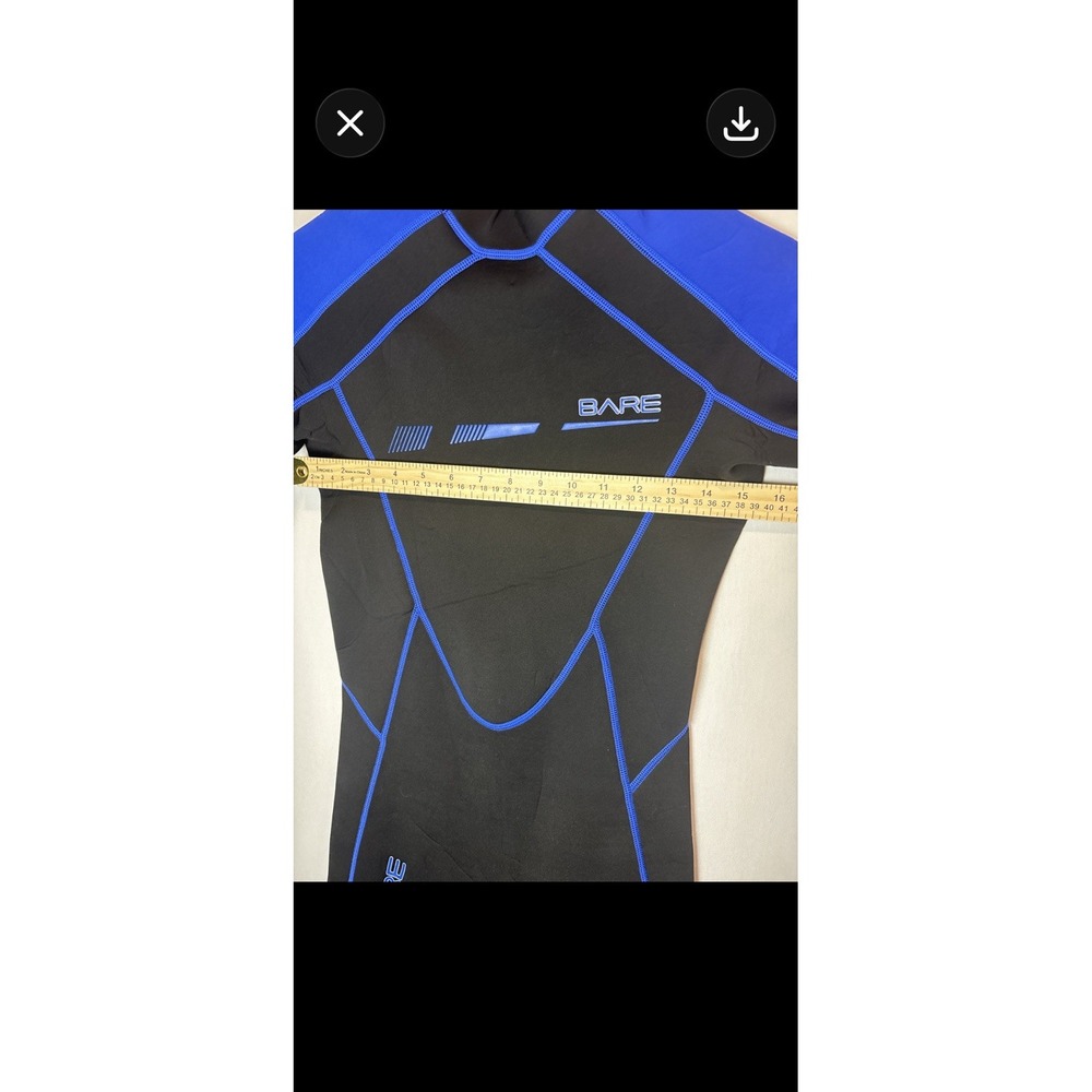 Bare 2mm Sport Shorty Wetsuit Men's LJ Black Blue Back Zip Neoprene - Picture 14 of 16